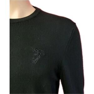 Versace Collection Size L Black crew neck sweater half Medusa Head